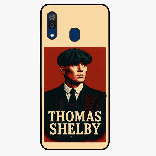Vintage Mafia Authority Glass Case showing flat back view with bold vintage mafia inspired artwork and glossy glass finish.