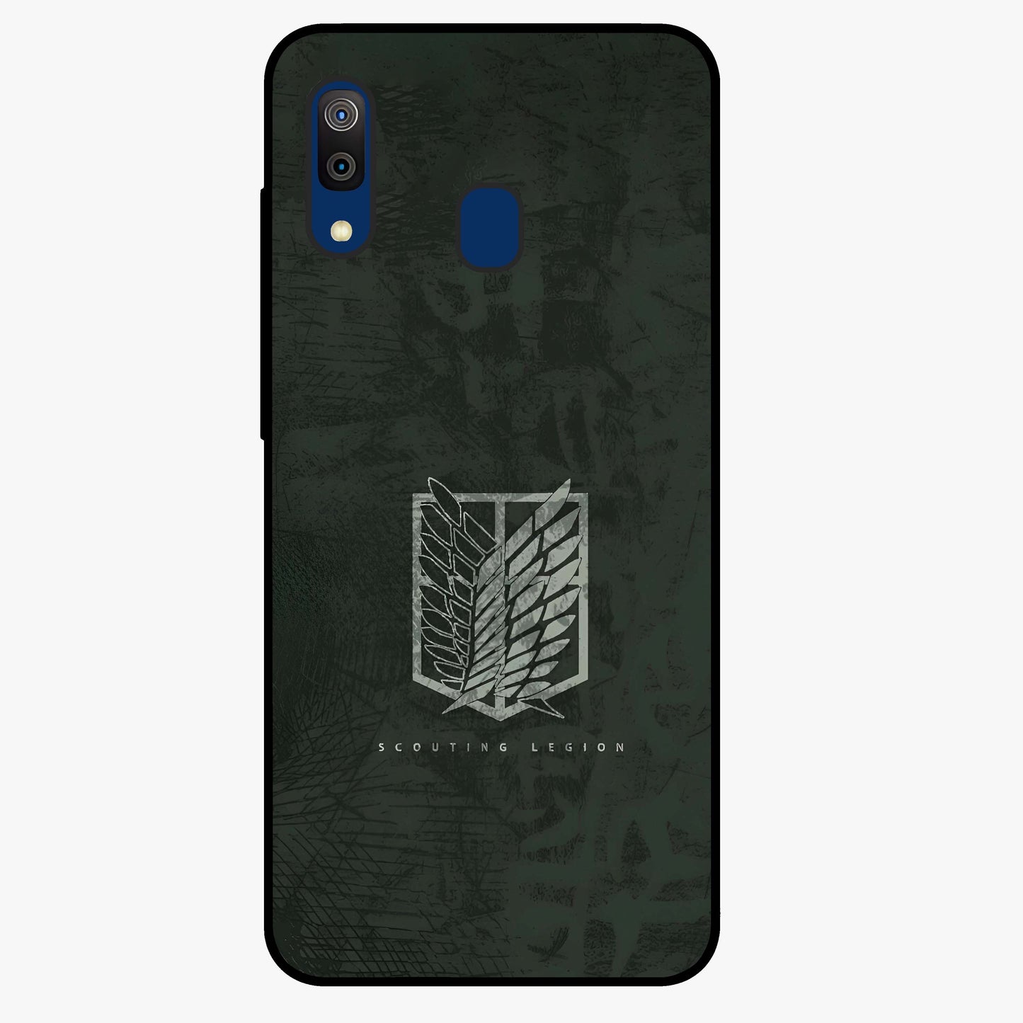 Wings Of Freedom Glass Case showing flat back view with symbolic wings artwork and glossy glass finish.