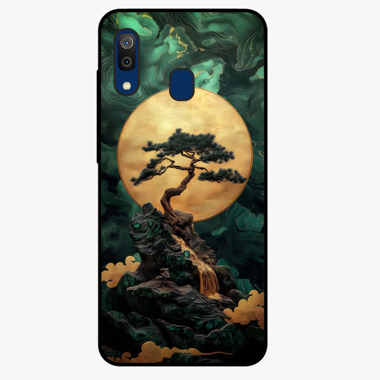 Zen Moon Rise Glass Case showing flat back view with calm moonrise artwork and glossy glass finish.