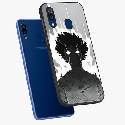Awakened Inner Rage Glass Case displayed in angled mockup highlighting powerful graphic design and bold artistic theme.