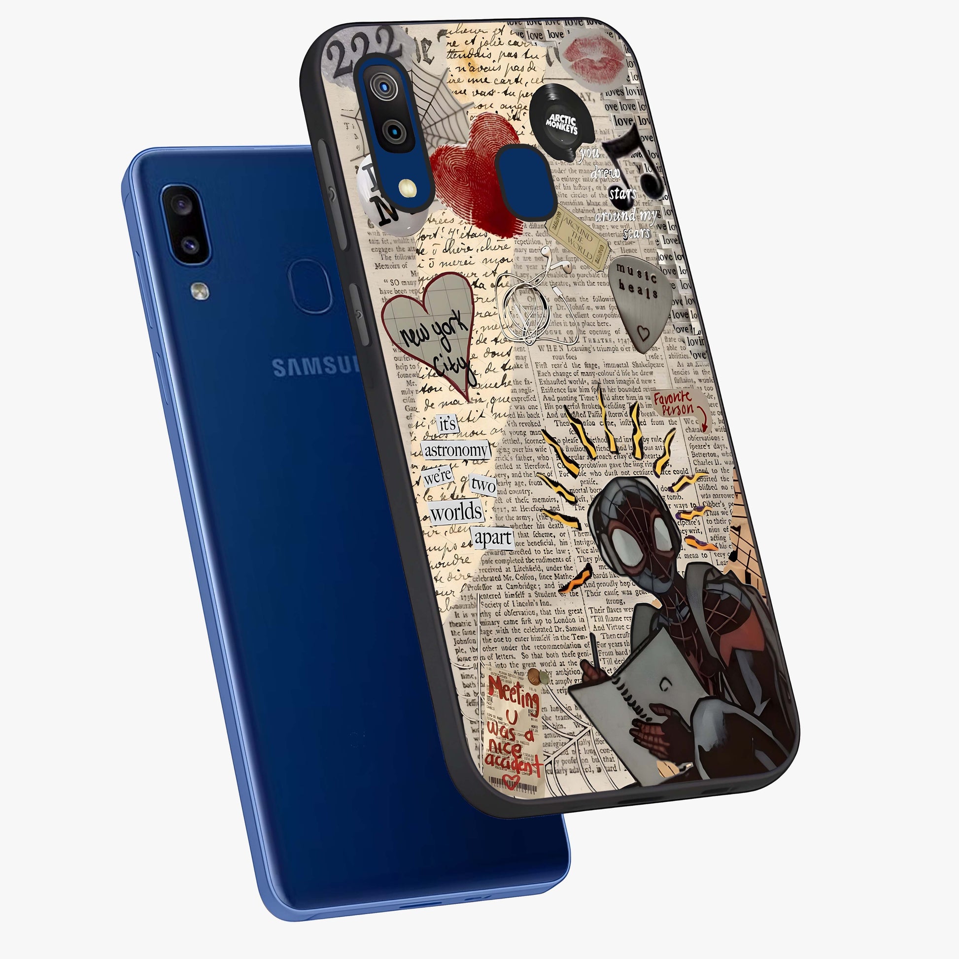 City Dream Sketch Glass Case displayed in angled mockup highlighting minimal city illustration with aesthetic sketch style.