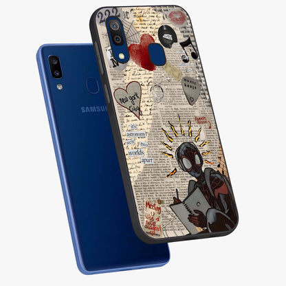 City Dream Sketch Glass Case displayed in angled mockup highlighting minimal city illustration with aesthetic sketch style.