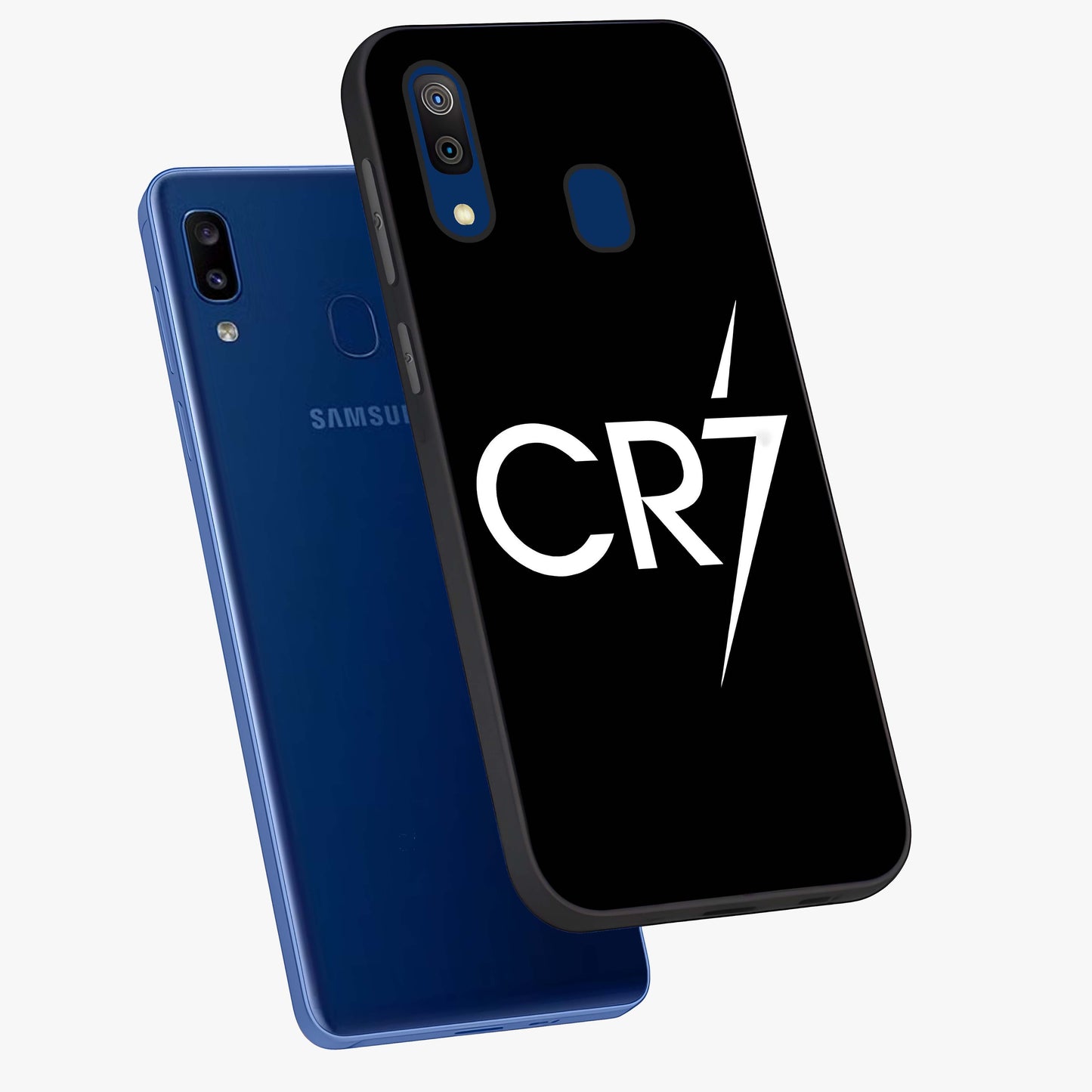 Cr7 Elite Strike Glass Case displayed in angled mockup highlighting powerful sports graphic with bold athletic theme.