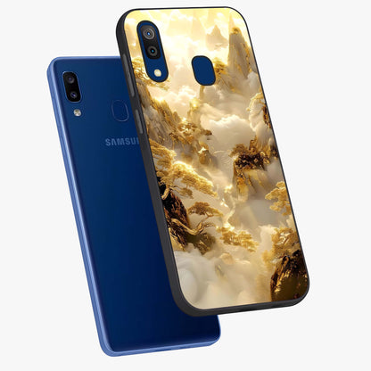 Gates Of Illumination Glass Case displayed in angled mockup highlighting radiant portal inspired design with fantasy aesthetic.
