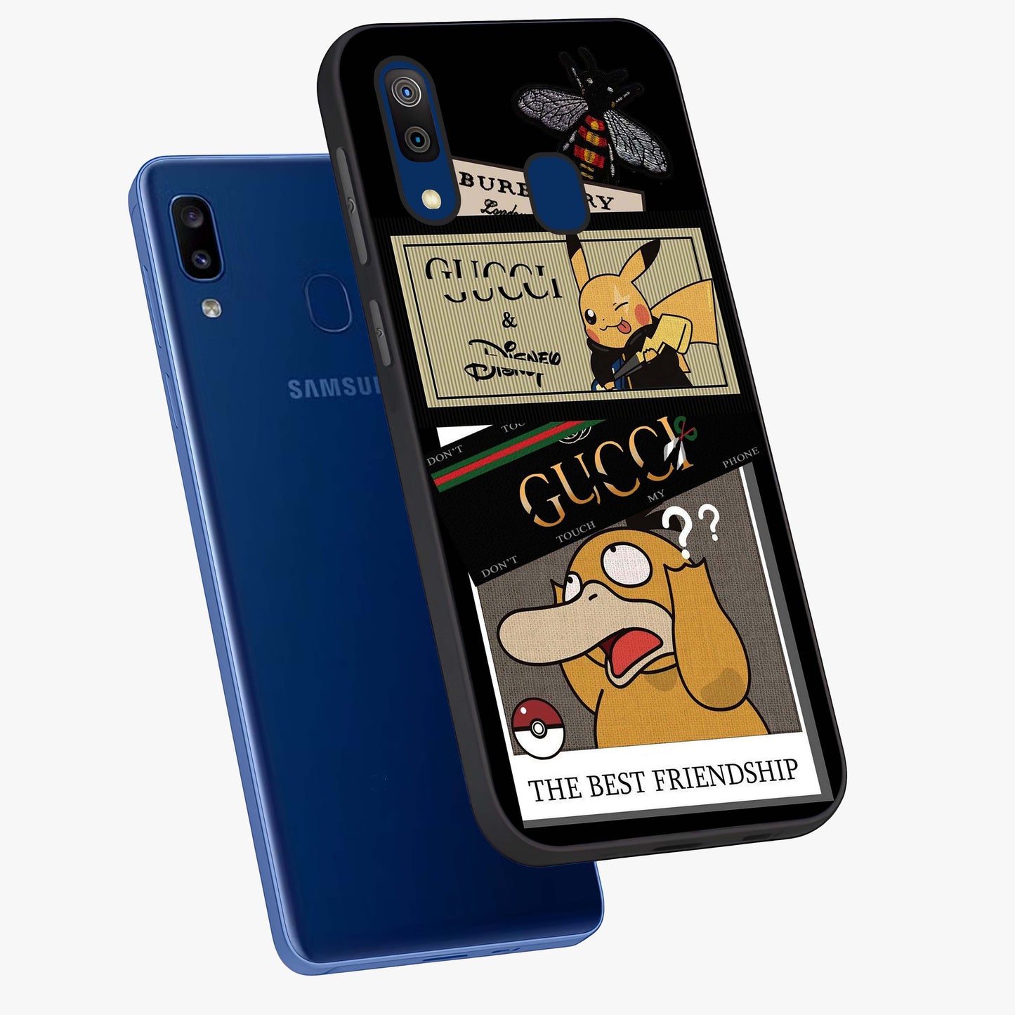 Gucci Play Mashup Glass Case displayed in angled mockup highlighting stylish fashion mashup design with bold aesthetic.