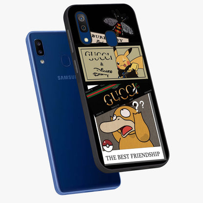 Gucci Play Mashup Glass Case displayed in angled mockup highlighting stylish fashion mashup design with bold aesthetic.