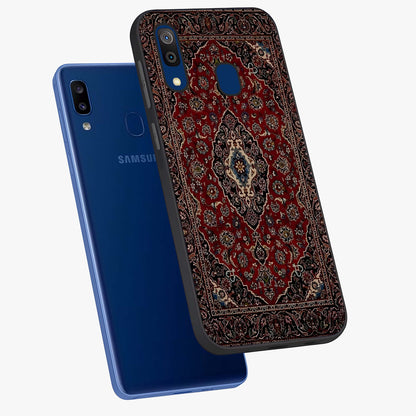 Heritage Carpet Royale Glass Case displayed in angled mockup highlighting intricate royal carpet design with heritage aesthetic.