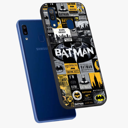 Knight Gotham Rise Glass Case displayed in angled mockup highlighting powerful knight silhouette design with dramatic aesthetic.