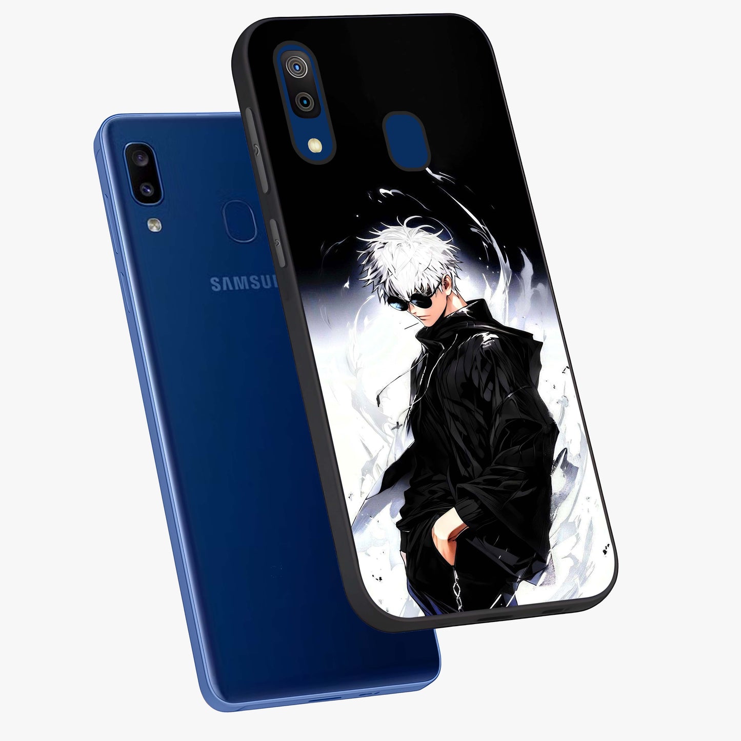 Limitless Shadow King Glass Case displayed in angled mockup highlighting dramatic dark hero design with intense aesthetic.