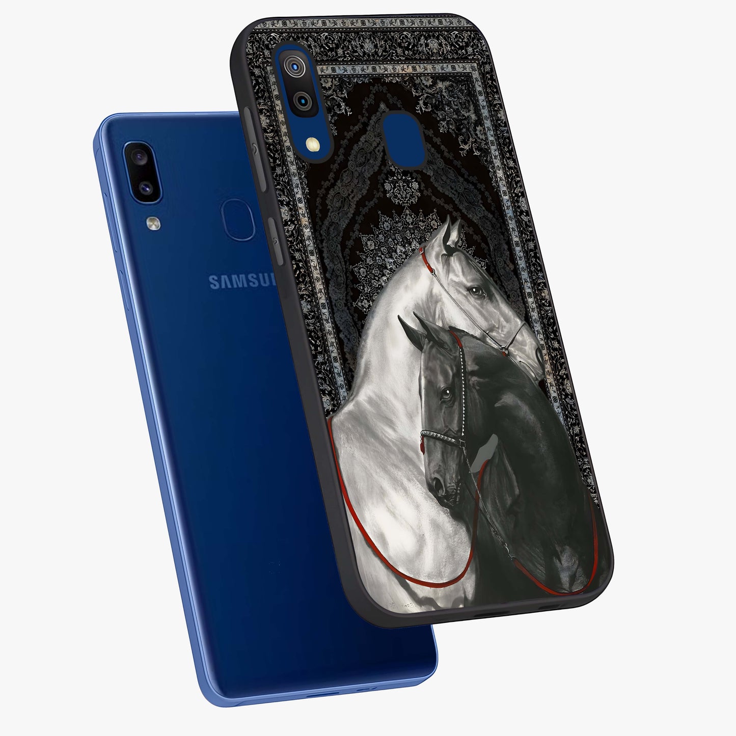 Majestic Ride Legacy Glass Case displayed in angled mockup highlighting sleek vehicle design with bold racing aesthetic.