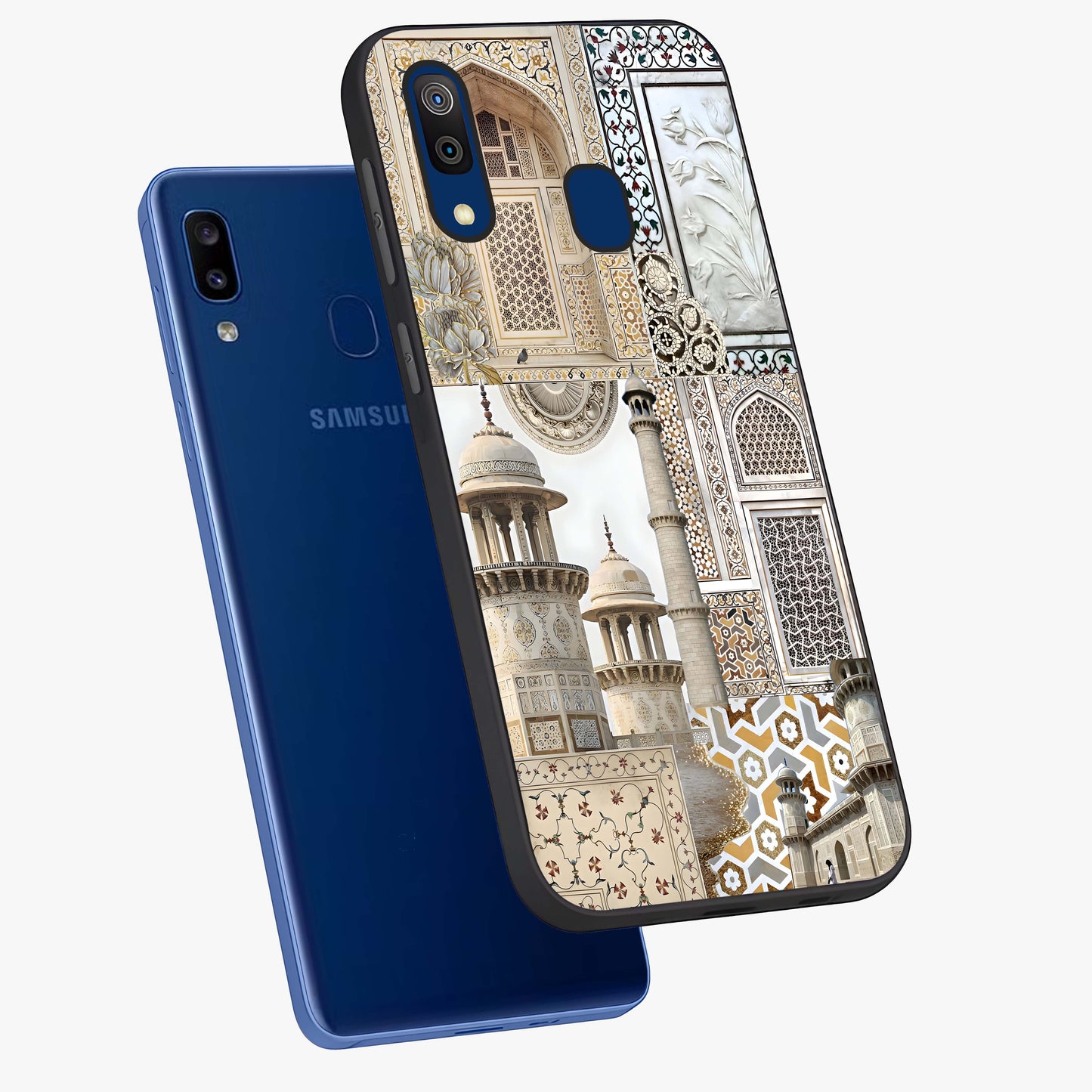 Mughal Marble Legacy Glass Case displayed in angled mockup highlighting elegant heritage marble artwork with royal aesthetic.