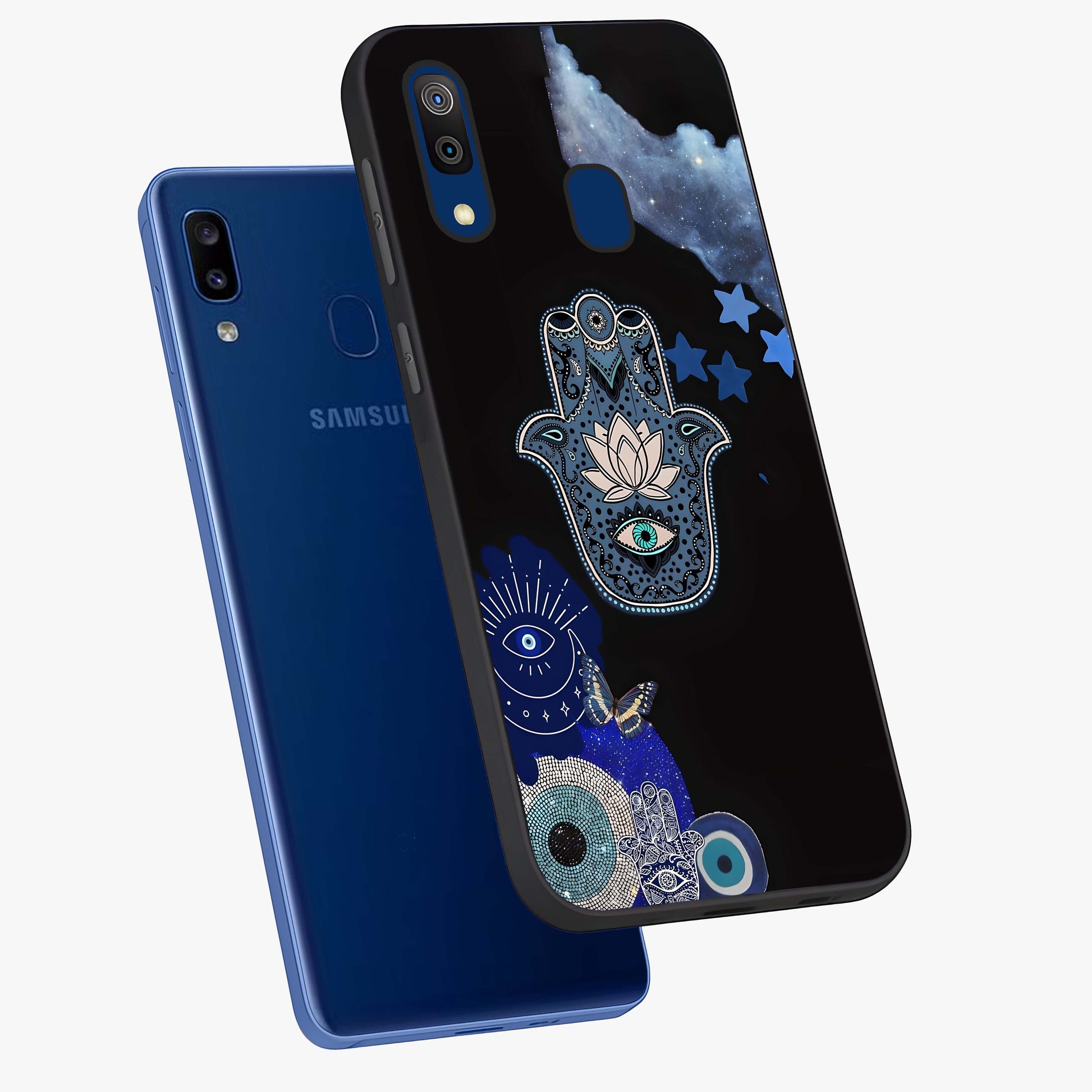 Mystic Hand Aura Glass Case displayed in angled mockup highlighting magical aura design with spiritual aesthetic style.