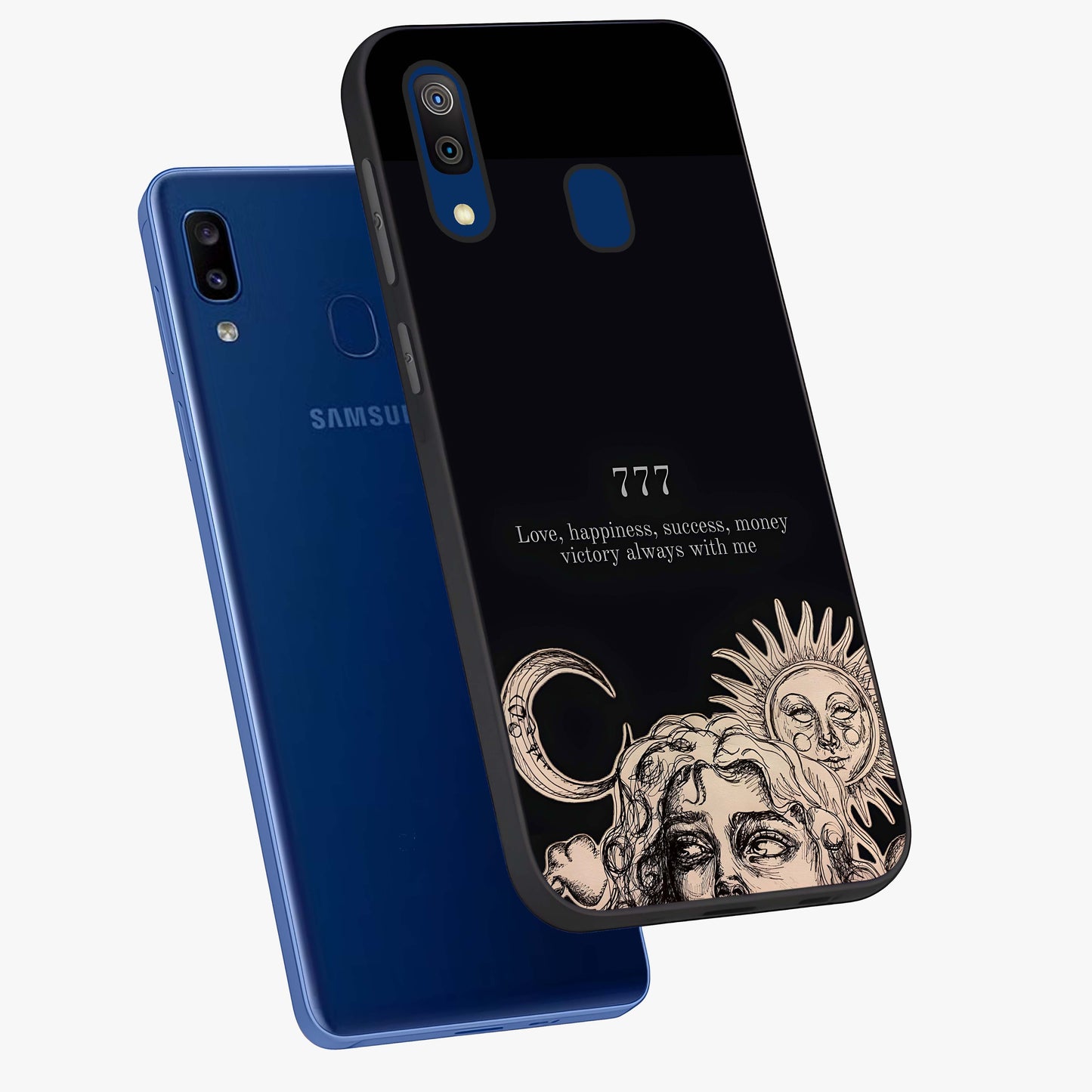 Mystic Victory Aura Glass Case displayed in angled mockup highlighting energetic aura design with bold mystical aesthetic.