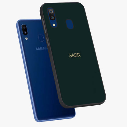 Sabr Minimal Patience Glass Case displayed in angled mockup highlighting simple inspirational design with clean aesthetic style.