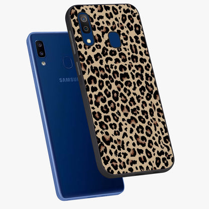 Savage Chic Pattern Glass Case displayed in angled mockup highlighting bold fashion inspired design with chic aesthetic.