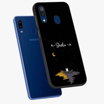 Silent Night Row Glass Case displayed in angled mockup highlighting peaceful evening design with dreamy night aesthetic.