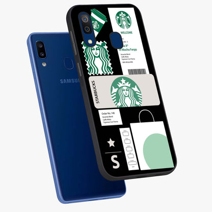 Starbucks Mocha Glass Case displayed in angled mockup highlighting stylish mocha themed design with cozy café aesthetic.