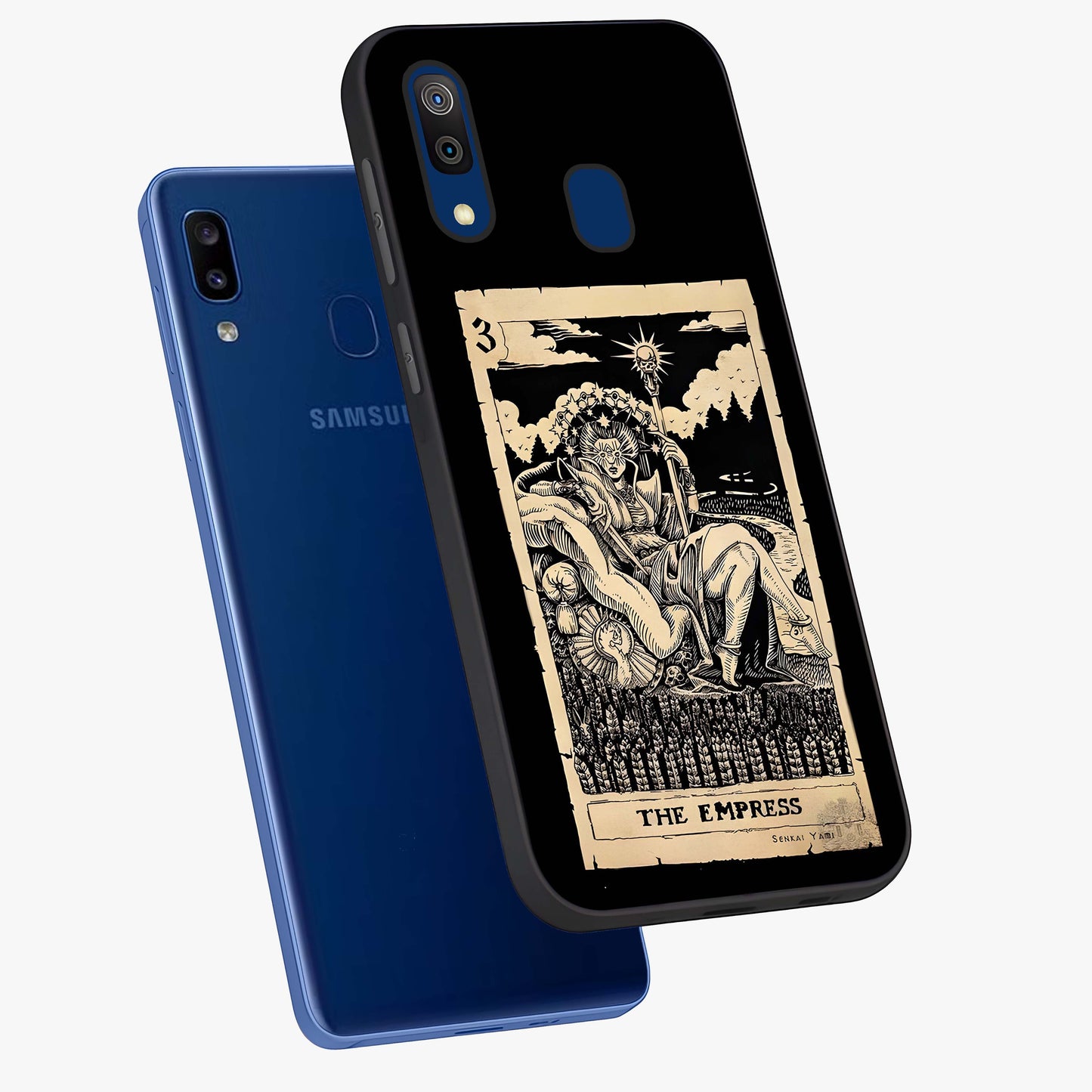 The Empress Glass Case displayed in angled mockup highlighting elegant royal design with majestic aesthetic style.