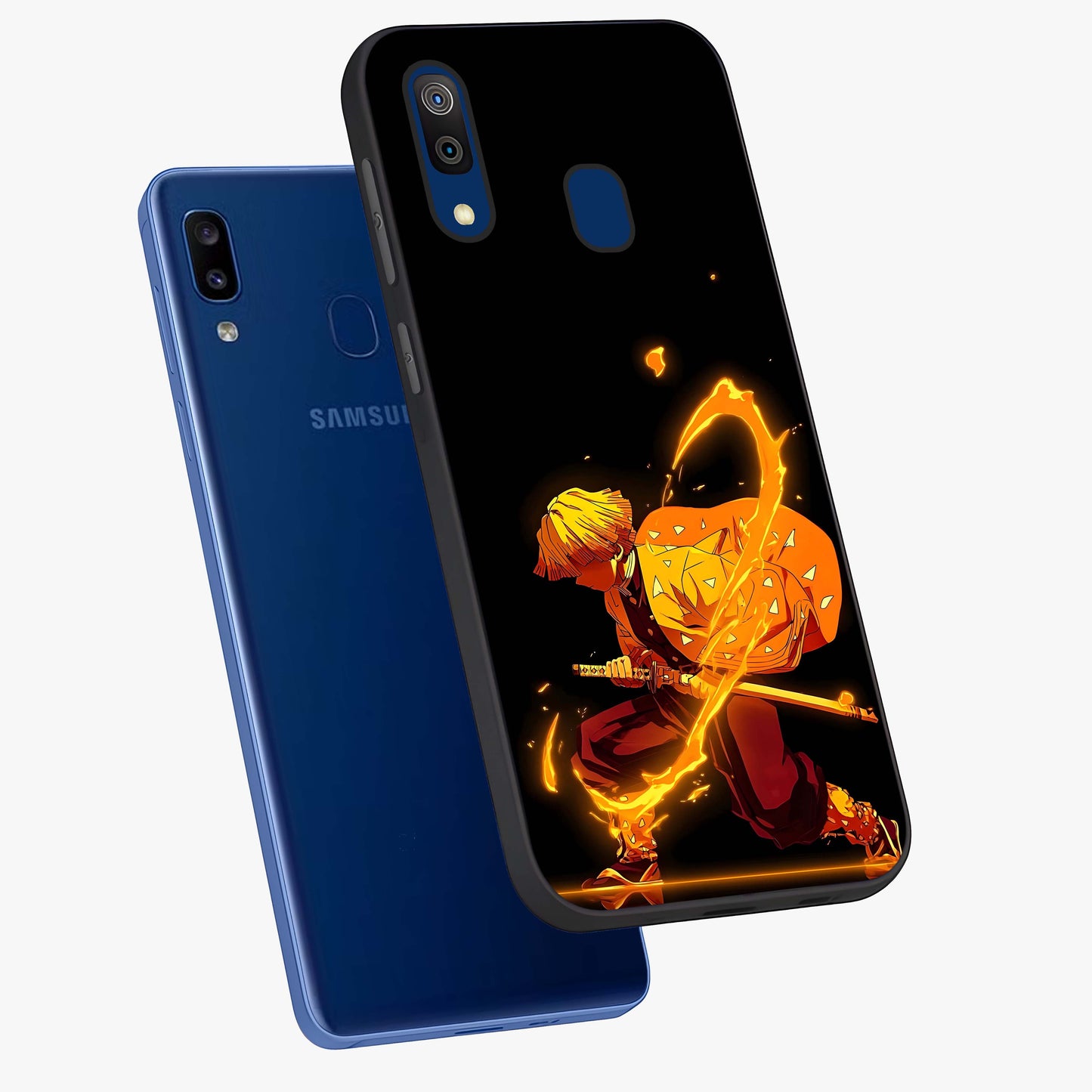 Thunder Flame Execution Glass Case displayed in angled mockup highlighting dramatic fire themed design with intense fantasy aesthetic.