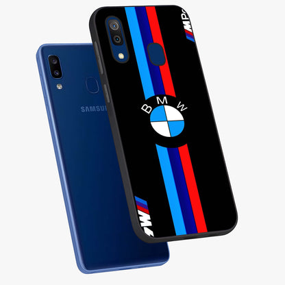 Turbo BMW Beast Glass Case displayed in angled mockup highlighting sleek racing car design with bold automotive aesthetic.