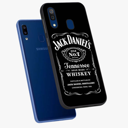 Vintage Whiskey Heritage Glass Case displayed in angled mockup highlighting retro beverage themed design with heritage aesthetic.