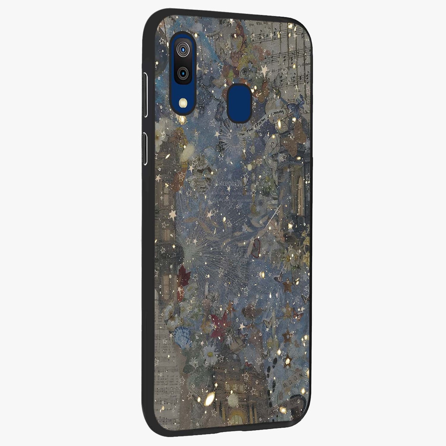 Aesthetic Astrolophia Glass Case upright view showcasing soft aesthetic theme with stylish modern look.