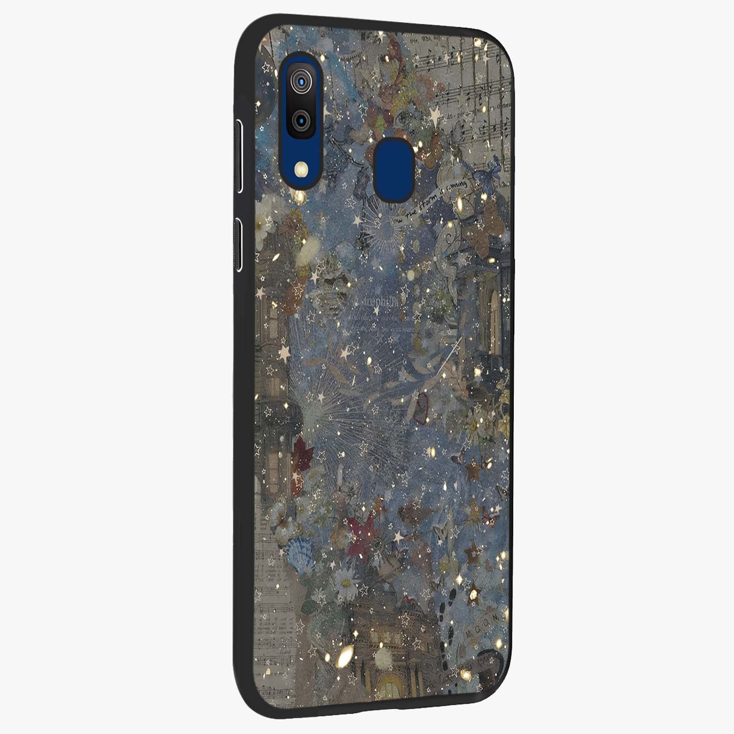 Aesthetic Astrolophia Glass Case upright view showcasing soft aesthetic theme with stylish modern look.