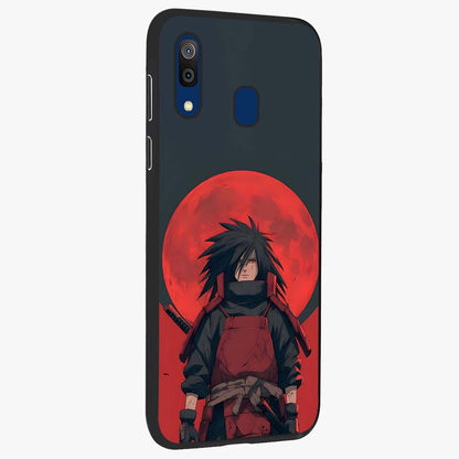 Crimson Moon Warlord Glass Case upright view showcasing powerful warlord artwork with dark celestial theme.