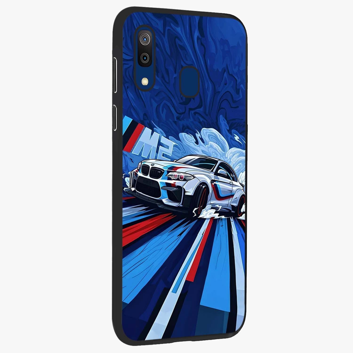 Drift Power Rush Glass Case upright view showcasing high speed racing artwork with bold automotive theme.