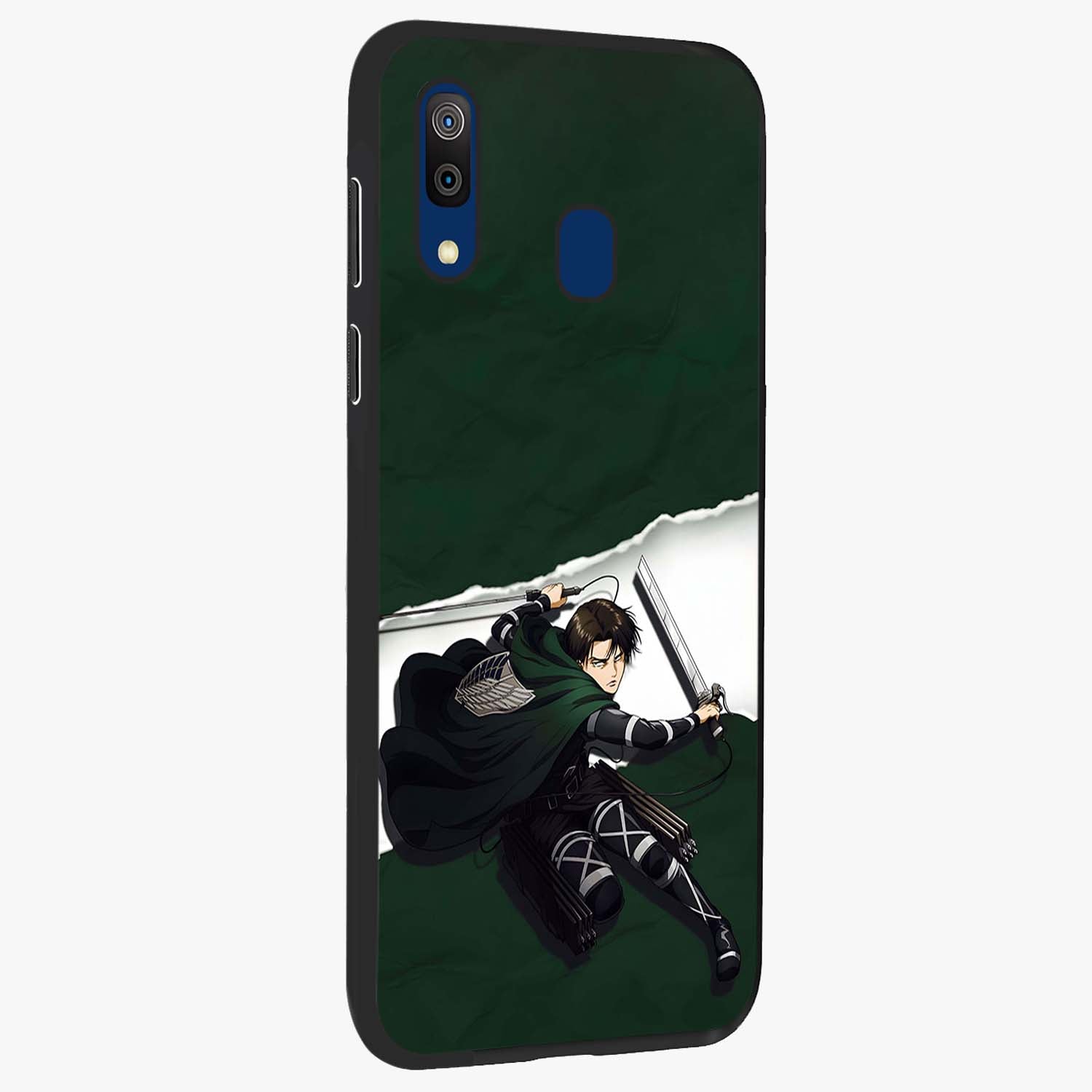 Emerald War Vanguard Glass Case upright view showcasing dramatic warrior artwork with bold fantasy theme.