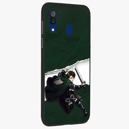 Emerald War Vanguard Glass Case upright view showcasing dramatic warrior artwork with bold fantasy theme.