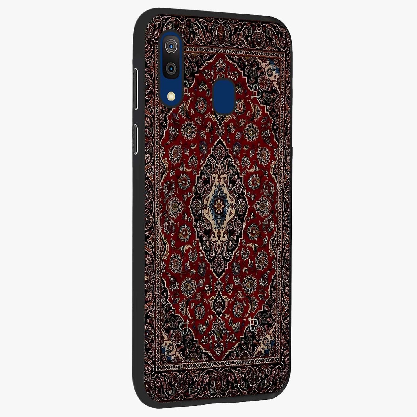 Heritage Carpet Royale Glass Case upright view showcasing detailed ornamental artwork with luxurious traditional theme.
