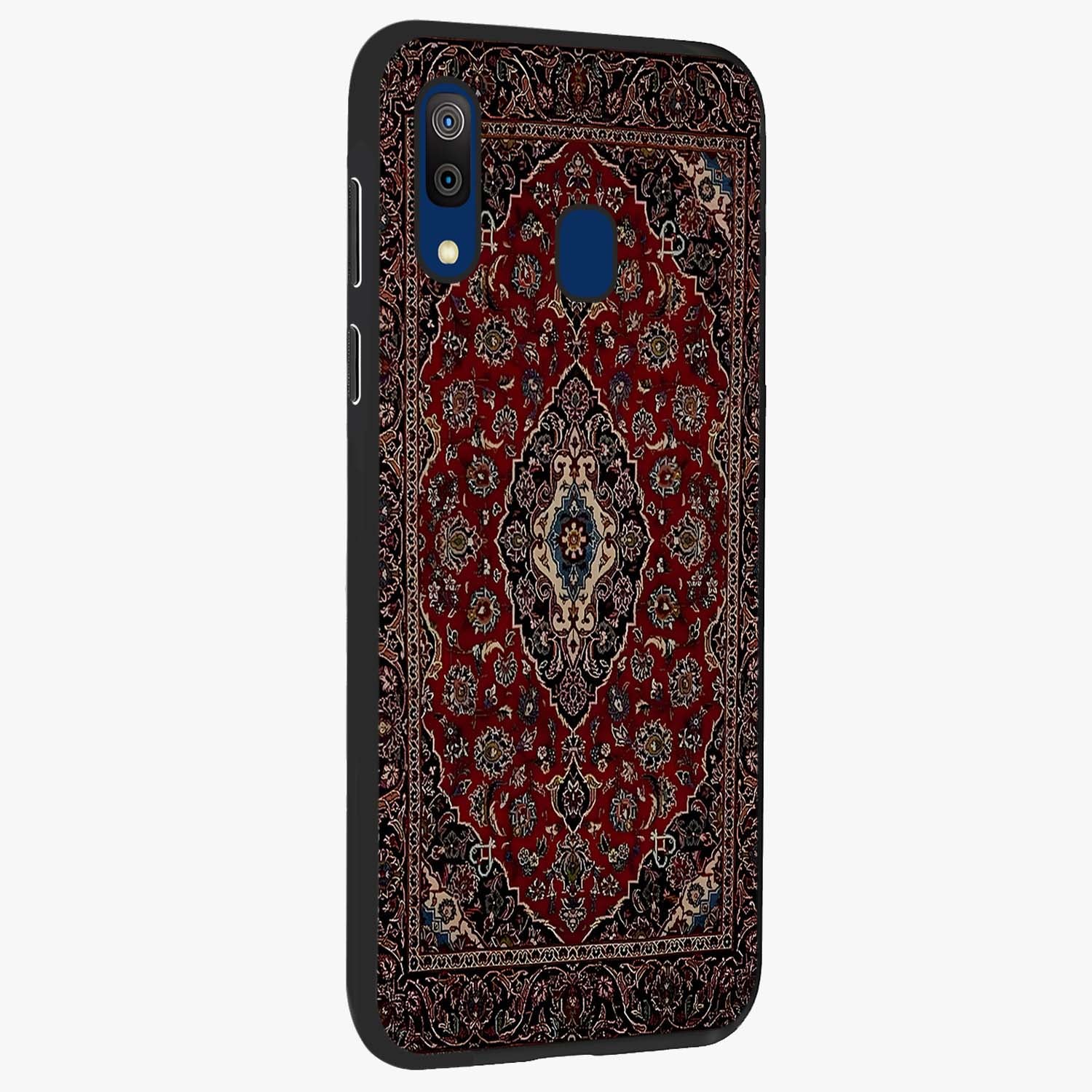 Heritage Carpet Royale Glass Case upright view showcasing detailed ornamental artwork with luxurious traditional theme.