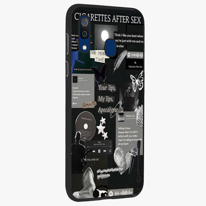 Midnight Love Echo Glass Case upright view showcasing expressive romantic artwork with dreamy midnight theme.