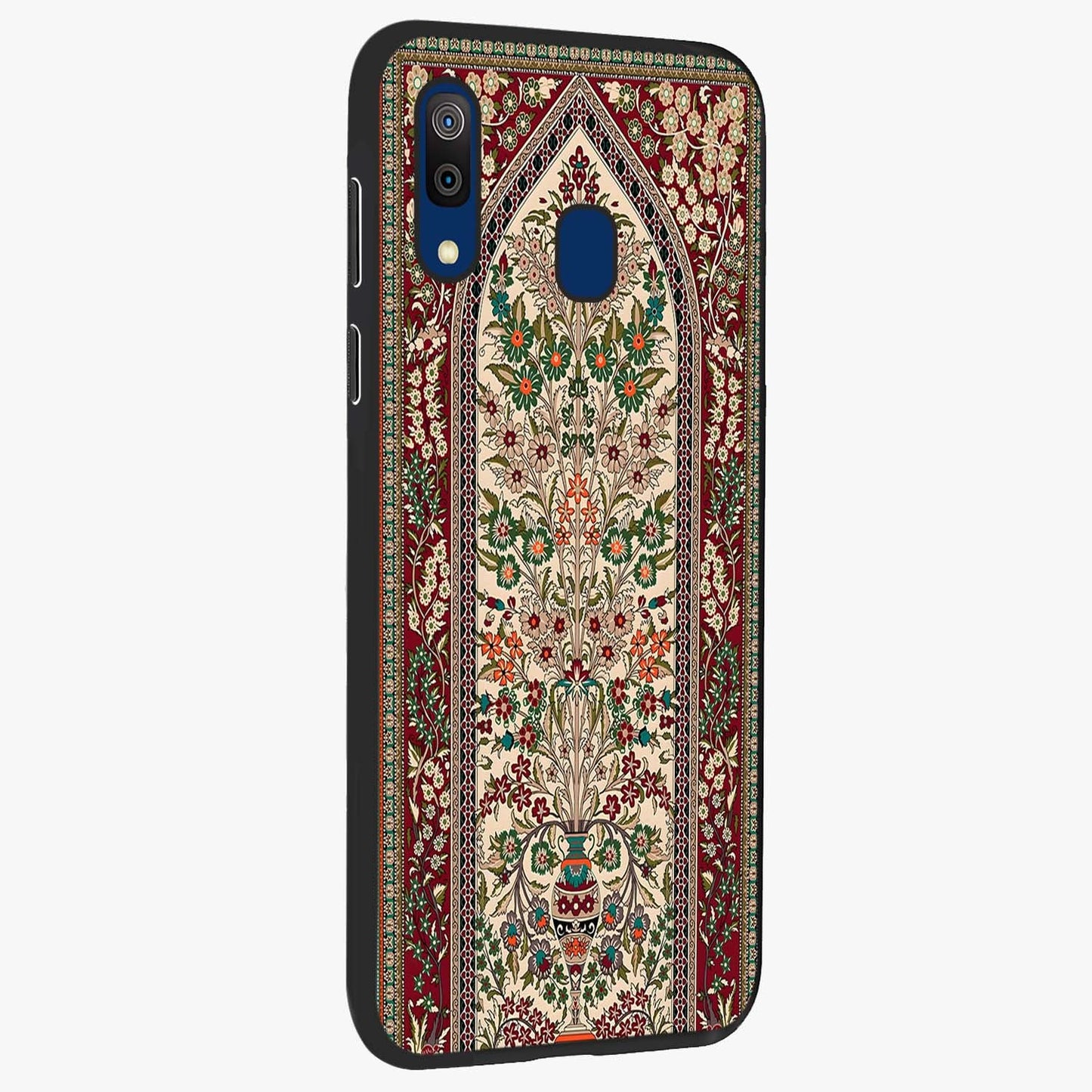 Persian Inspired Glass Case upright view showcasing decorative Persian artwork with rich heritage theme.