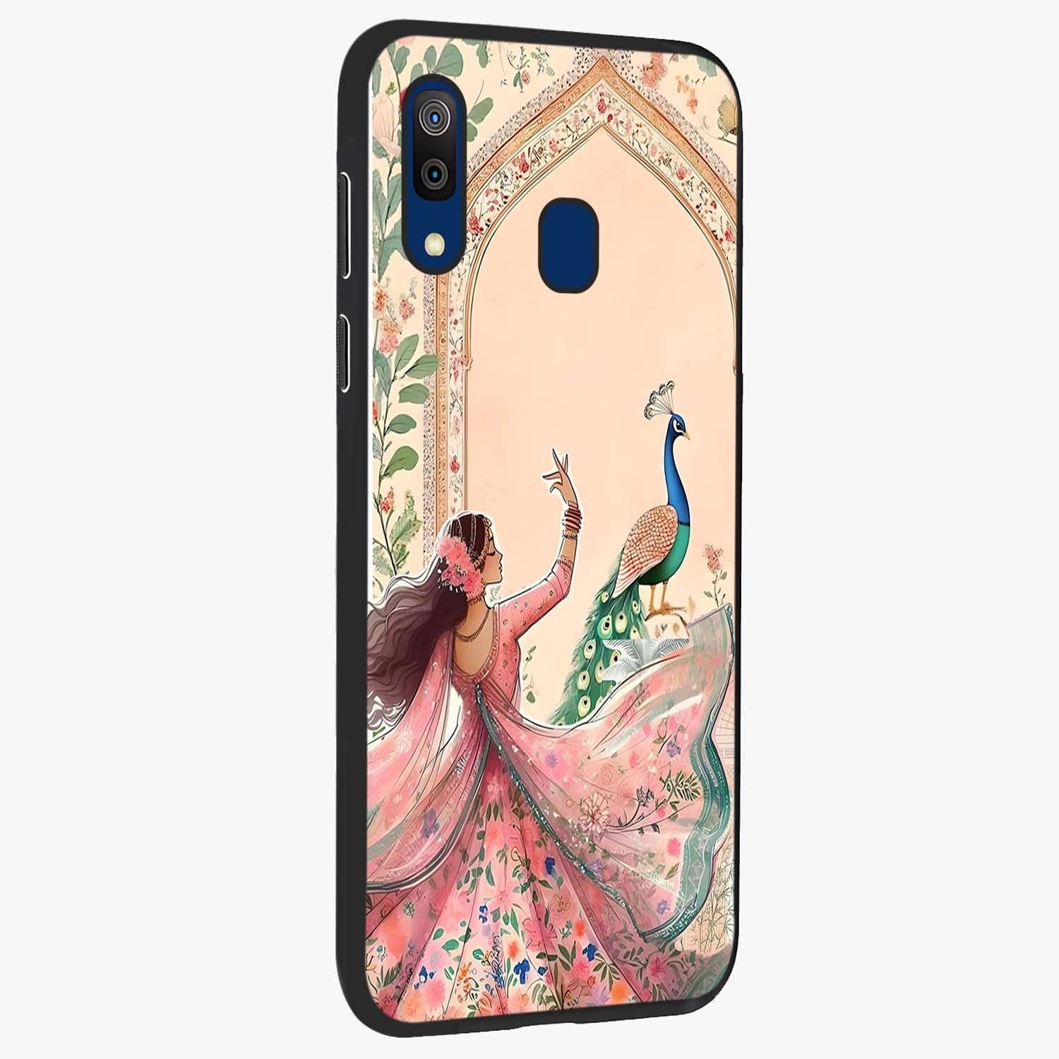 Royal Grace Muse Glass Case upright view showcasing stylish artistic artwork with sophisticated royal theme.