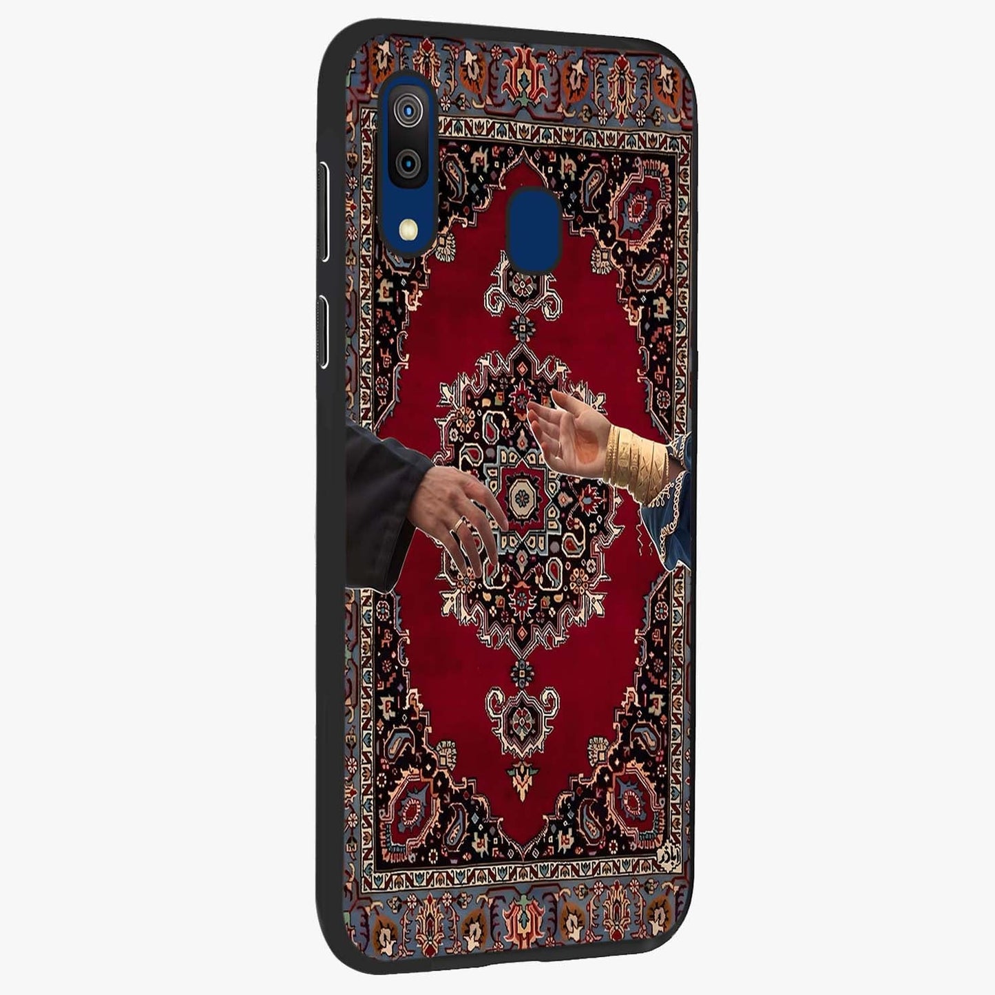 Royal Touch Reach Glass Case upright view showcasing stylish royal inspired artwork with graceful theme.