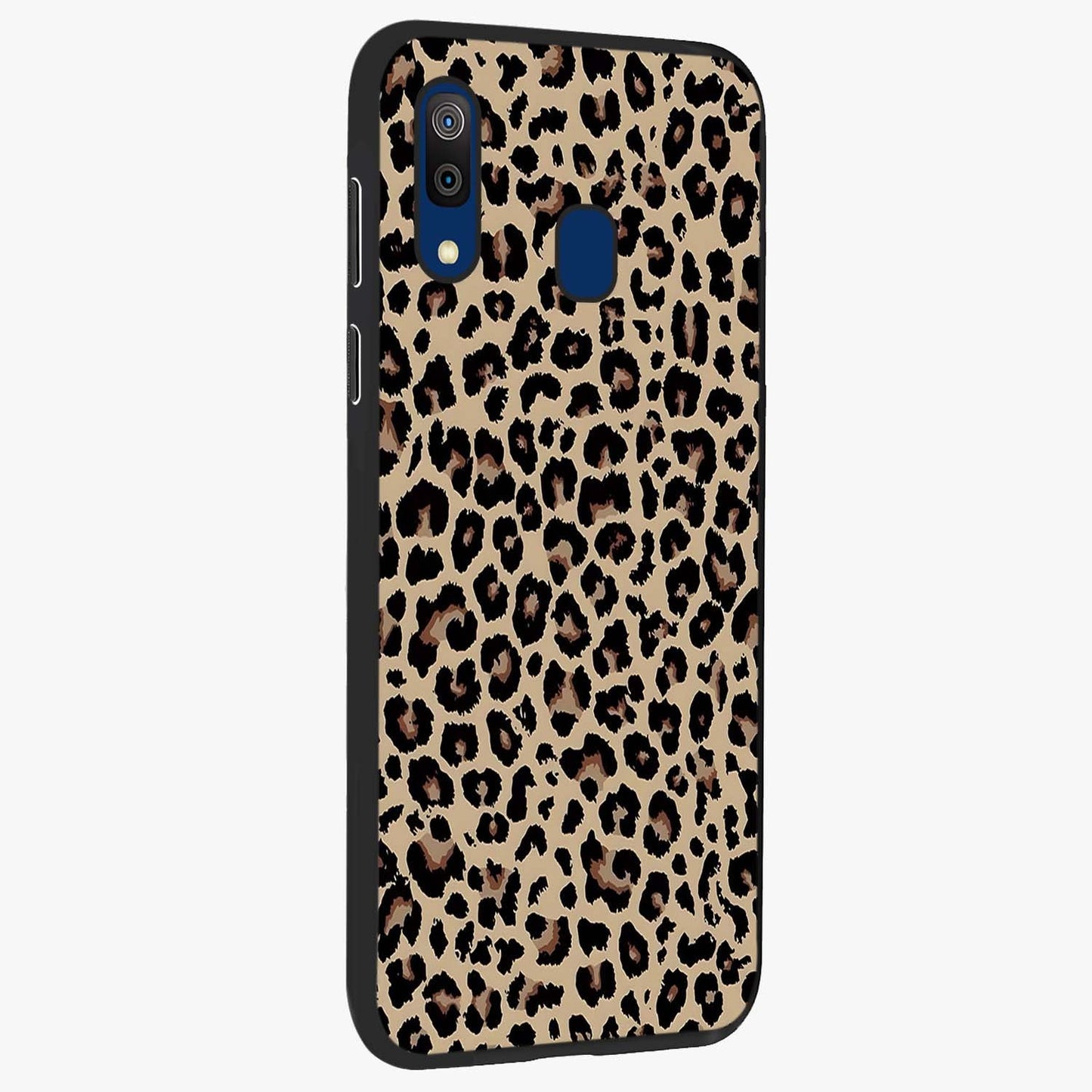 Savage Chic Pattern Glass Case upright view showcasing trendy decorative artwork with edgy fashion theme.