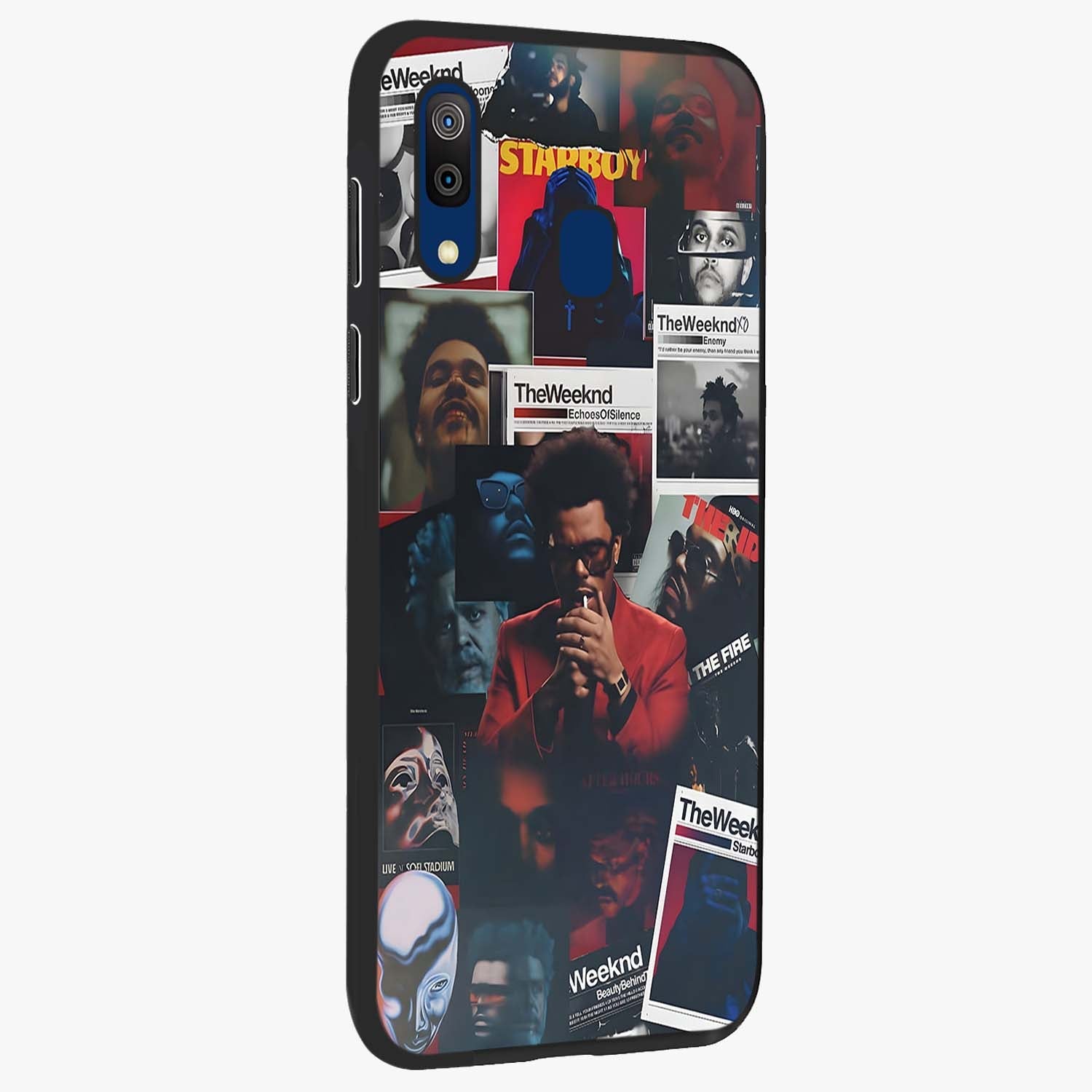 The Weeknd Glass Case upright view showcasing bold music themed artwork with contemporary artistic style.