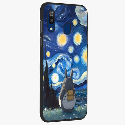 Totoro In Van Gogh Art Glass Case upright view showcasing creative character artwork with painterly artistic theme.
