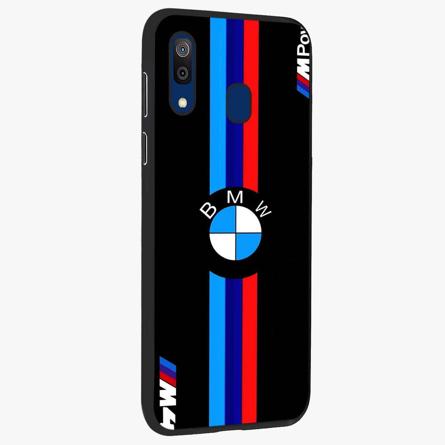 Turbo BMW Beast Glass Case upright view showcasing powerful car artwork with modern motorsport theme.