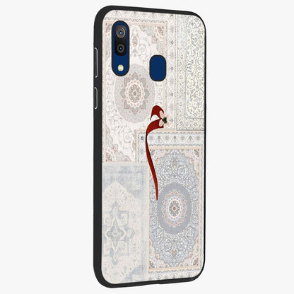 White Aesthetic Bow Glass Case upright view showcasing delicate ribbon bow artwork with cute minimalist theme.