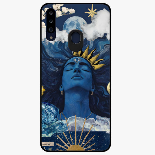 Aesthetic Lord Shiva Glass Case showing flat back view with divine Shiva artwork and glossy glass finish.