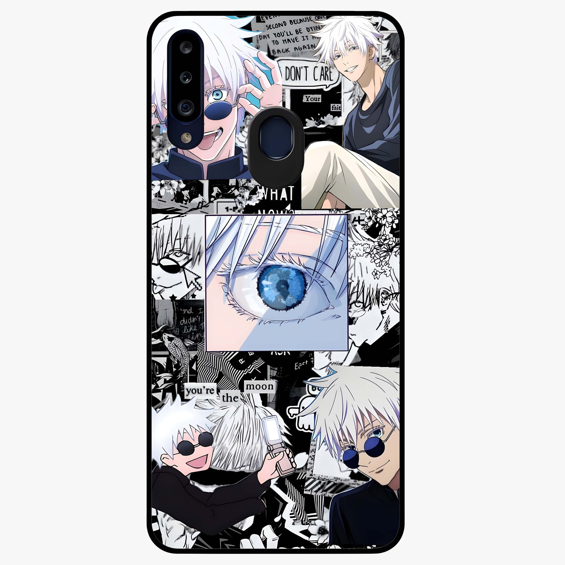 Infinity Sorcerer Chaos Glass Case showing flat back view with mystical sorcerer themed artwork and glossy glass finish.