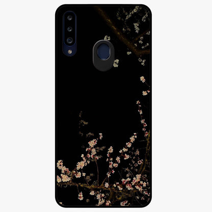 Petal Moon Light With Custom Name Glass Case showing flat back view with floral moonlight artwork and personalized name design.