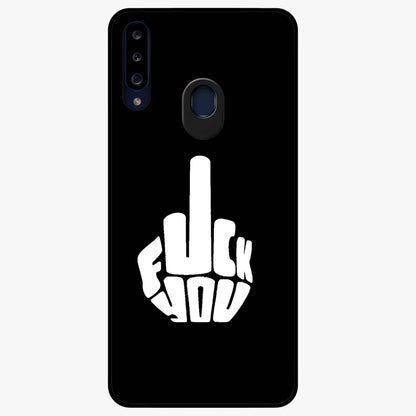 Rebel Mode On Glass Case showing flat back view with bold rebellious typography artwork and glossy glass finish.