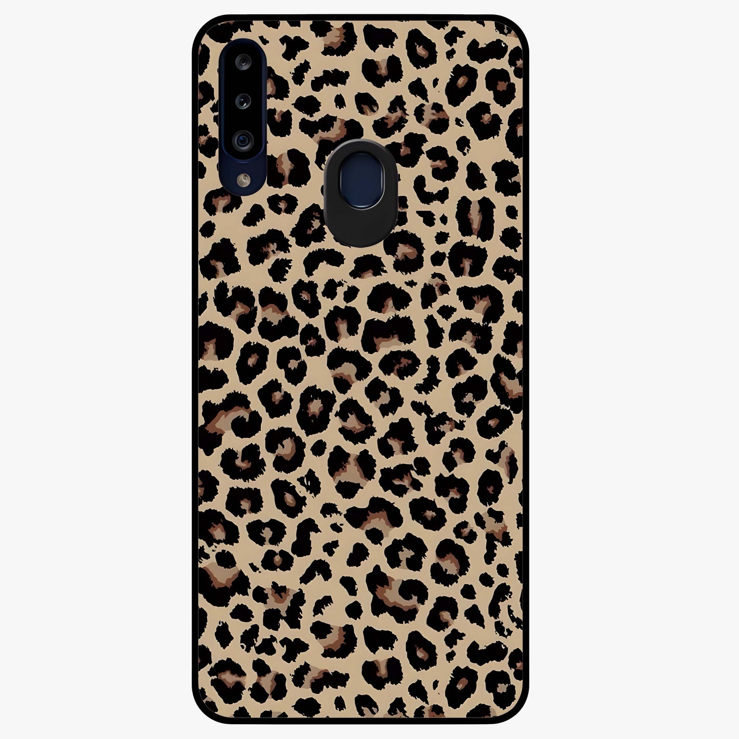 Savage Chic Pattern Glass Case showing flat back view with stylish patterned artwork and glossy glass finish.