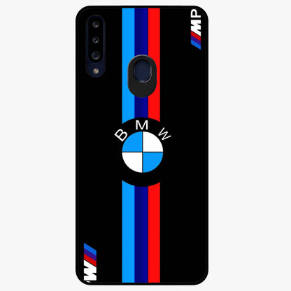 Turbo BMW Beast Glass Case showing flat back view with high performance sports car artwork and glossy glass finish.
