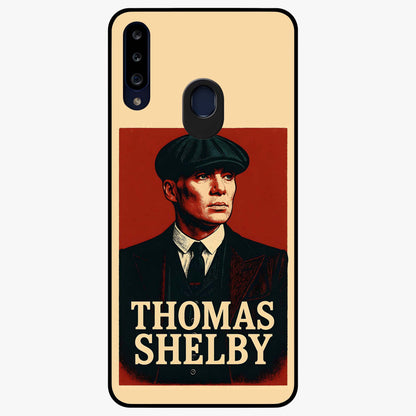 Vintage Mafia Authority Glass Case showing flat back view with bold vintage mafia inspired artwork and glossy glass finish.