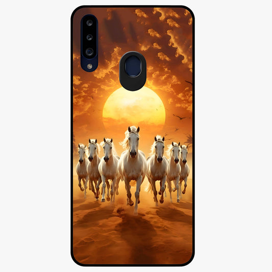 Wild Sunset Majesty Glass Case showing flat back view with majestic sunset landscape artwork and glossy glass finish.
